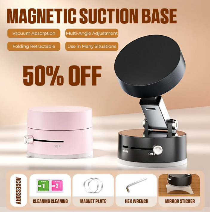 Vacuum Magnetic Phone Stand - Strong Durable Magnet