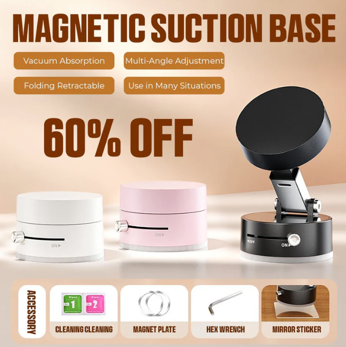 Vacuum Magnetic Phone Stand - Strong Durable Magnet