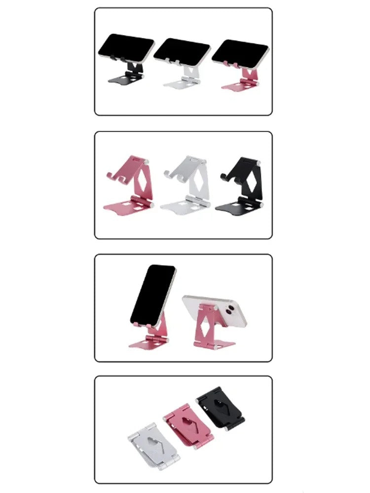 Dual Folding Phone Stand – Portable Desktop Holder Cradle Dock Compatible With All Phones & Tablets