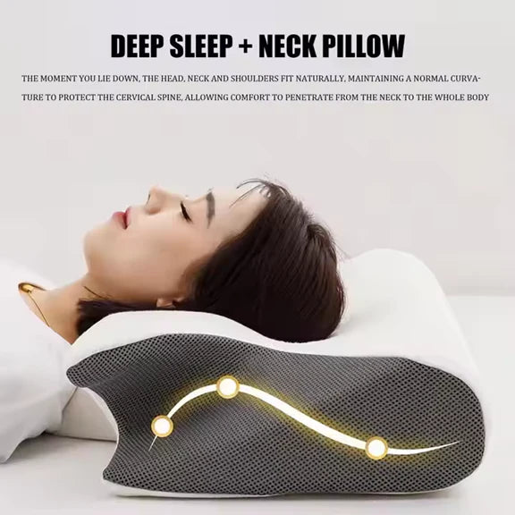 Cervical Neck Pillow for Pain Relief – Cooling, Odorless Memory Foam with Ergonomic Butterfly Shape