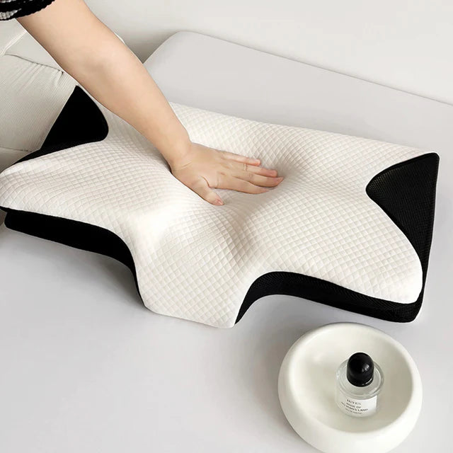 Cervical Neck Pillow for Pain Relief – Cooling, Odorless Memory Foam with Ergonomic Butterfly Shape