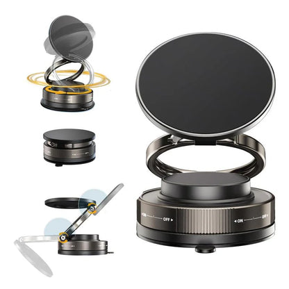360° Rotating Magnetic Phone Mount with Vacuum Suction