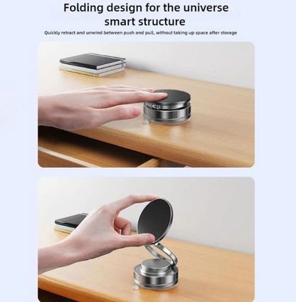 360° Rotating Magnetic Phone Mount with Vacuum Suction