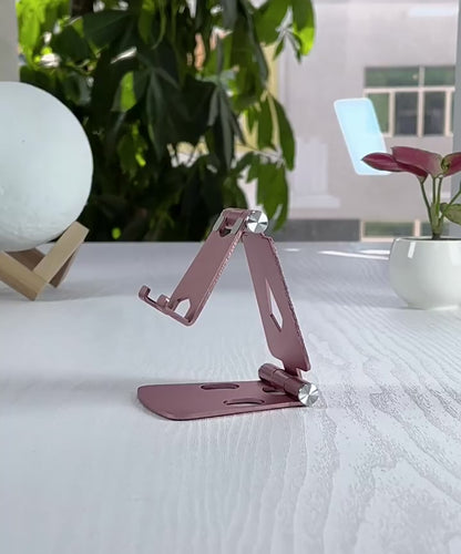 Dual Folding Phone Stand – Portable Desktop Holder Cradle Dock Compatible With All Phones & Tablets